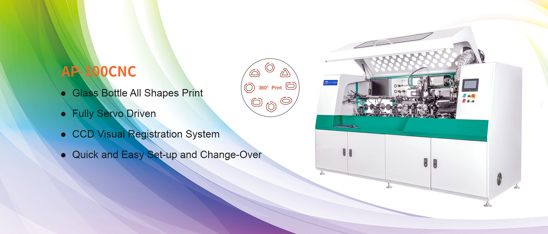 Máquina de impressão de tela UV servo AP 100CNC