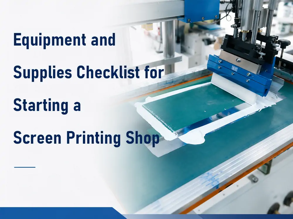 lista di controllo per l'avvio di un'attività di serigrafia